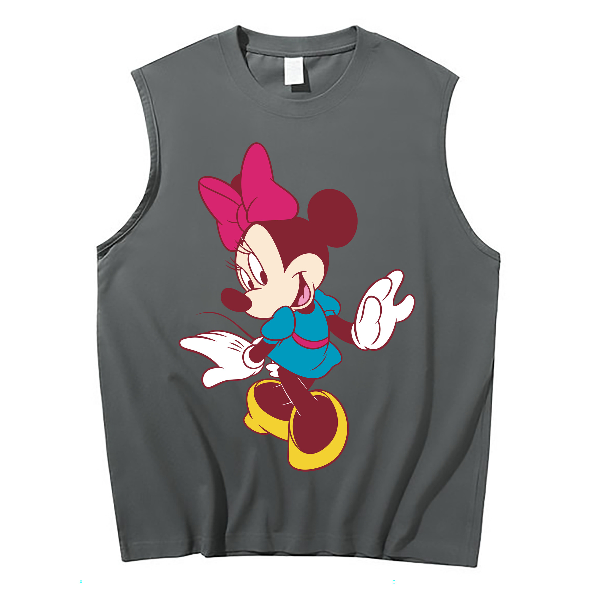 ミッキーマウス Mickey Mouse コットン100％タンクトップ（フロントプリント）